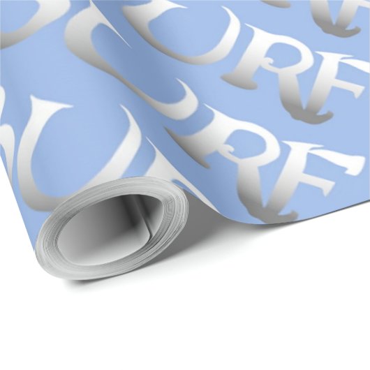 Surf blauw gekanteld mat inpakpapier (Rol Hoek)