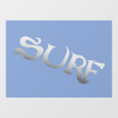 Surf blauw gekanteld See-Thru venster Cling Back s Raamsticker (Vel)