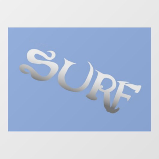 Surf blauw gekanteld See-Thru venster Cling Back s Raamsticker (Vel)