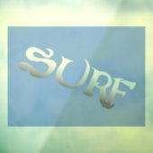 Surf blauw gekanteld See-Thru venster Cling Back s Raamsticker (Vel 3)