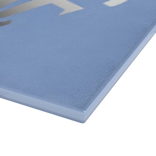 Surf blauw gekantelde glassnijplank snijplank (Hoek)