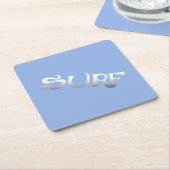 Surf blauw gekantelde papieren onderzetters (Schuin)