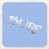 Surf blauw gekantelde papieren onderzetters (Voorkant)