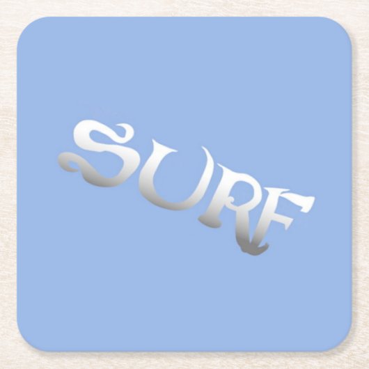 Surf blauw gekantelde papieren onderzetters (Voorkant)