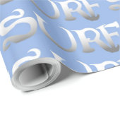 Surf blauw glanzend inpakpapier (Rol Hoek)