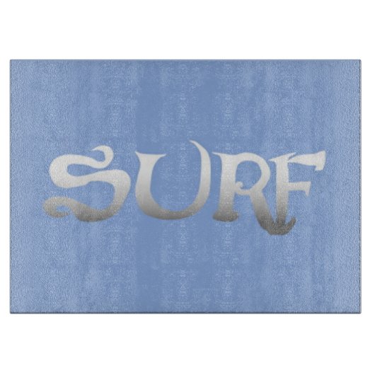 Surf blauw glassnijplank snijplank (Voorkant)