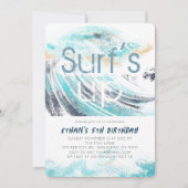 Surf blauw golfspeel op één dag kaart (Voorkant)