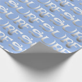 Surf blauw mat inpakpapier (Hoek)
