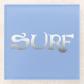 Surf blauw onderzetter (Voorkant)