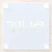 Surf blauw onderzetter glazen onderzetter (Achterkant)