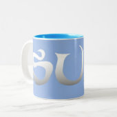 Surf blauw tweekleurige mok (Voorkant links)