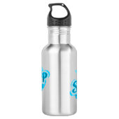 Surf blauw waterfles  (Achterkant)