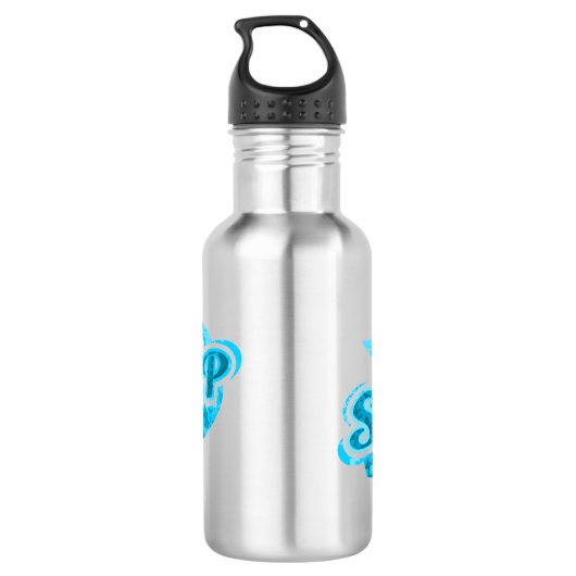 Surf blauw waterfles  (Achterkant)