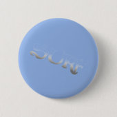Surf blauwe knop vervaagd ronde button 5,7 cm (Voorkant)