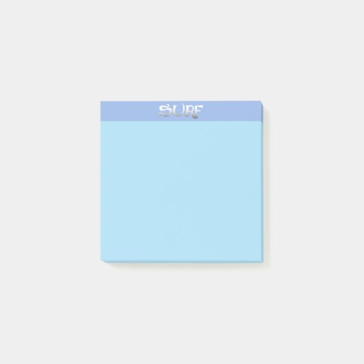 Surf blauwe notitieblokken post-it® notes (Voorkant)