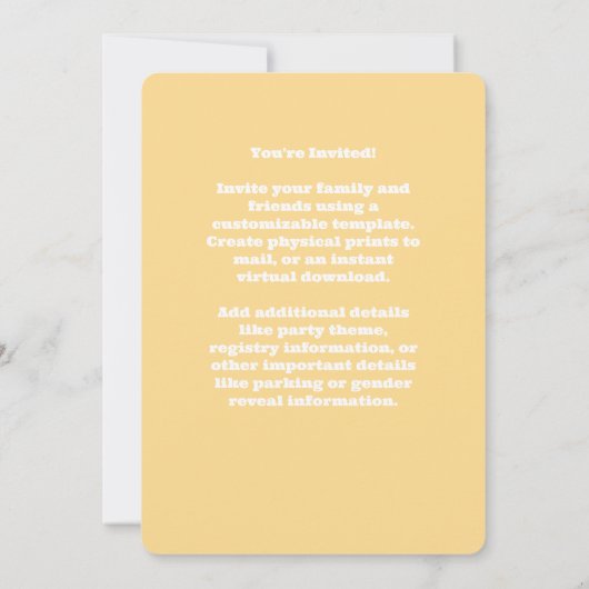 Surf Board Baby Shower - Custom Gender Neutral Kaart (Achterkant)