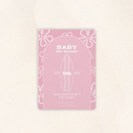Surf Board Baby Shower - Custom Gender Neutral Kaart