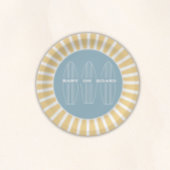 Surf Board Baby Shower - Custom Gender Neutral Papieren Bordje