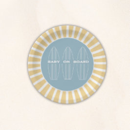 Surf Board Baby Shower - Custom Gender Neutral Papieren Bordje