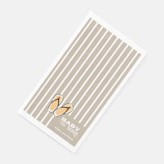 Surf Board Baby Shower Custom - Gender Neutral Servet (Hoek)