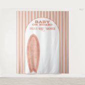 Surf Board Baby Shower Custom Photo Wall Banner Wandkleed (Voorkant)