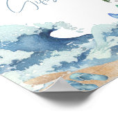 Surf Board Beach Baby shower Boeken en geschenken Poster (Hoek)