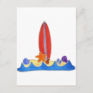 Surf Board Beach Briefkaart