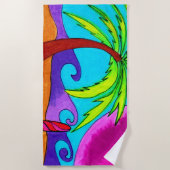 Surf Board in the Sand Strandlaken (Voorkant)