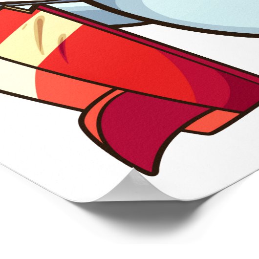 Surf Board Shark Poster (Hoek)