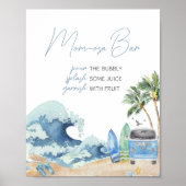 Surf Board Strand Baby shower Moeder Osa Bar Poster (Voorkant)