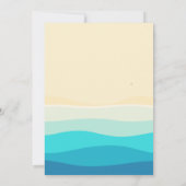 Surf board strand baby shower uitnodiging (Achterkant)