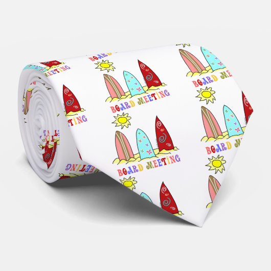 Surf Board Stropdas (Opgerold)