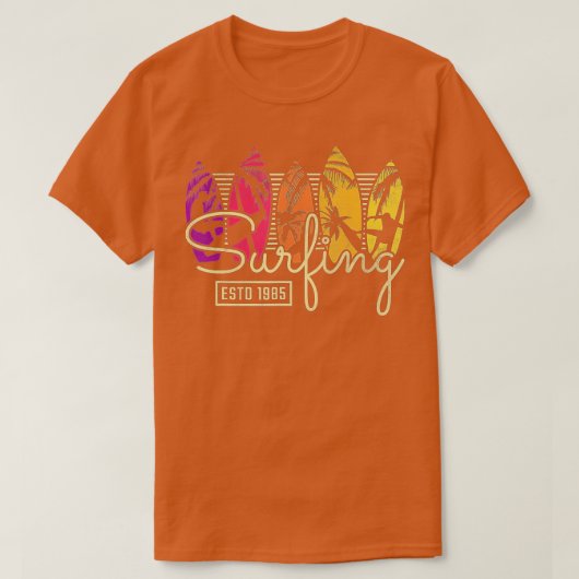 Surf Boards, Surfing estd 1985 T-shirt (Design voorkant)