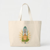 Surf Boeddha: Surf, water, vrede Grote Tote Bag (Voorkant)