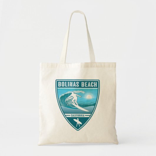 Surf Bolinas Beach California Tote Bag (Voorkant)