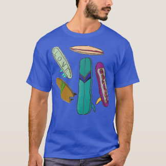 surf borden abstract uitzicht t-shirt
