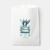 Surf bruidegoms bruiloft bedankzakje (Voorkant)