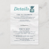 Surf bruidegoms bruiloft informatiekaartje (Voorkant)