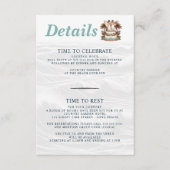 Surf bruiden bruiloft informatiekaartje (Voorkant)