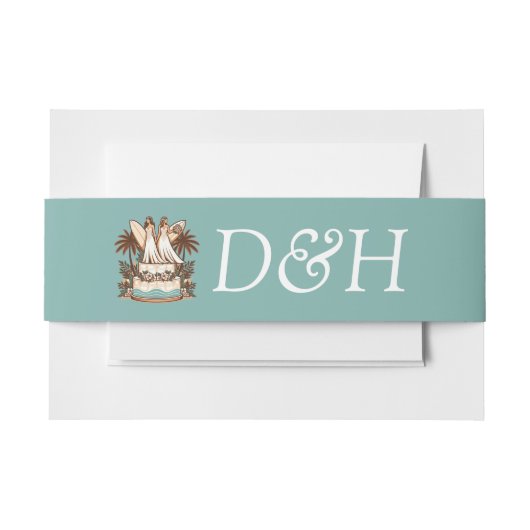 Surf bruiden bruiloft uitnodigingen wikkel (Voorkant Voorbeeld)