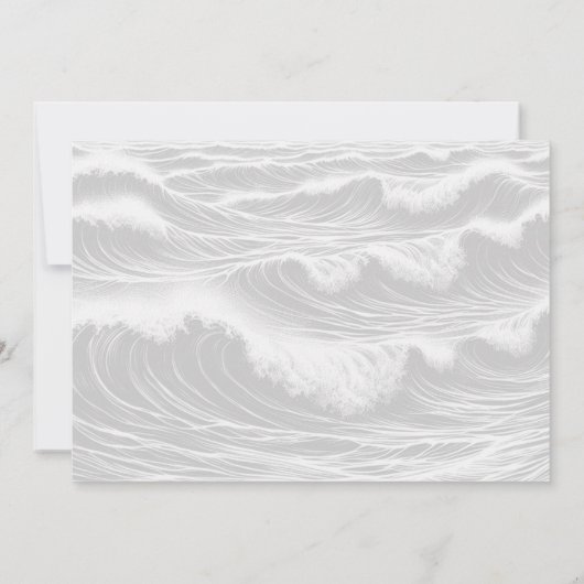 Surf Bruids Trouw Uitnodiging (Achterkant)