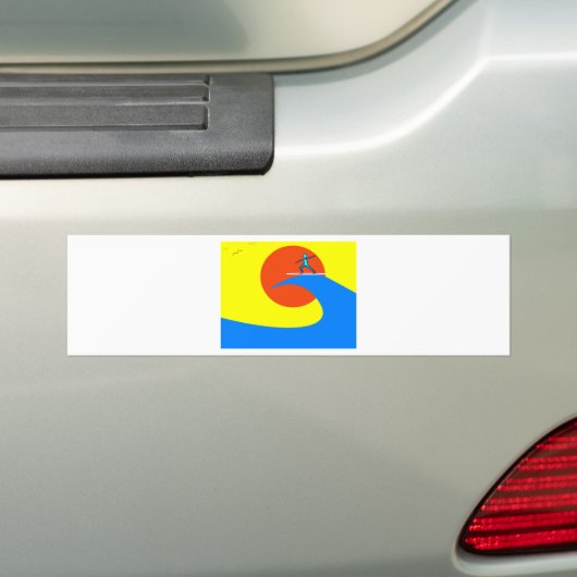 Surf Bumpersticker (Op auto)