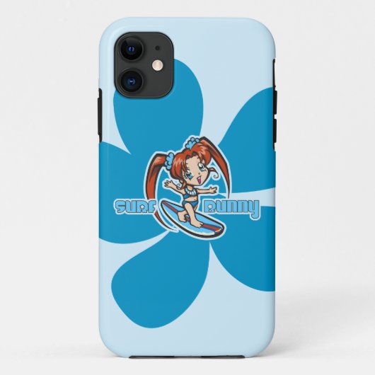Surf Bunny Surfer Girl Cartoon Case-Mate iPhone Case (Achterkant)