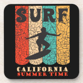 Surf California Beverage Coaster Bier Onderzetter (Voorkant)