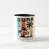 Surf California palm tree beach design Mug Mok (Midden)