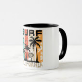 Surf California palm tree beach design Mug Mok (Voorkant rechts)