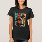 Surf California palm tree beach design  T-shirt (Voorkant)