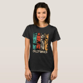 Surf California palm tree beach design  T-shirt (Voorkant volledig)