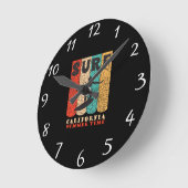 Surf California Wall Clock Ronde Klok (Hoek)
