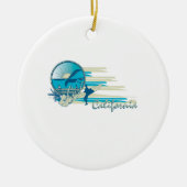 Surf Californië Keramisch Ornament (Voorkant)